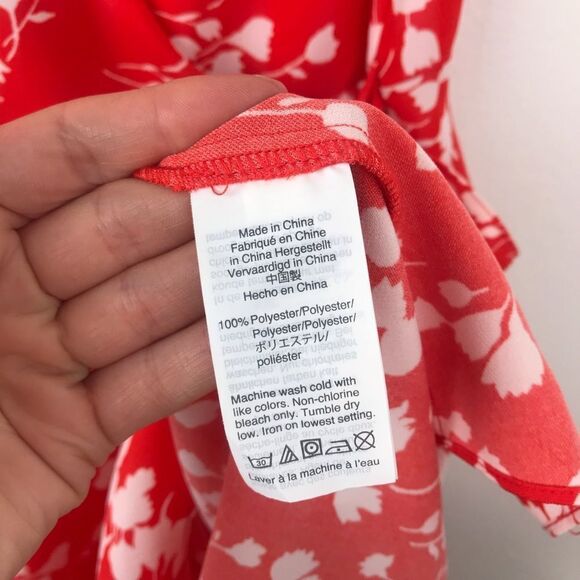 J. Crew red floral printed wrap dress - Picture 5 of 7